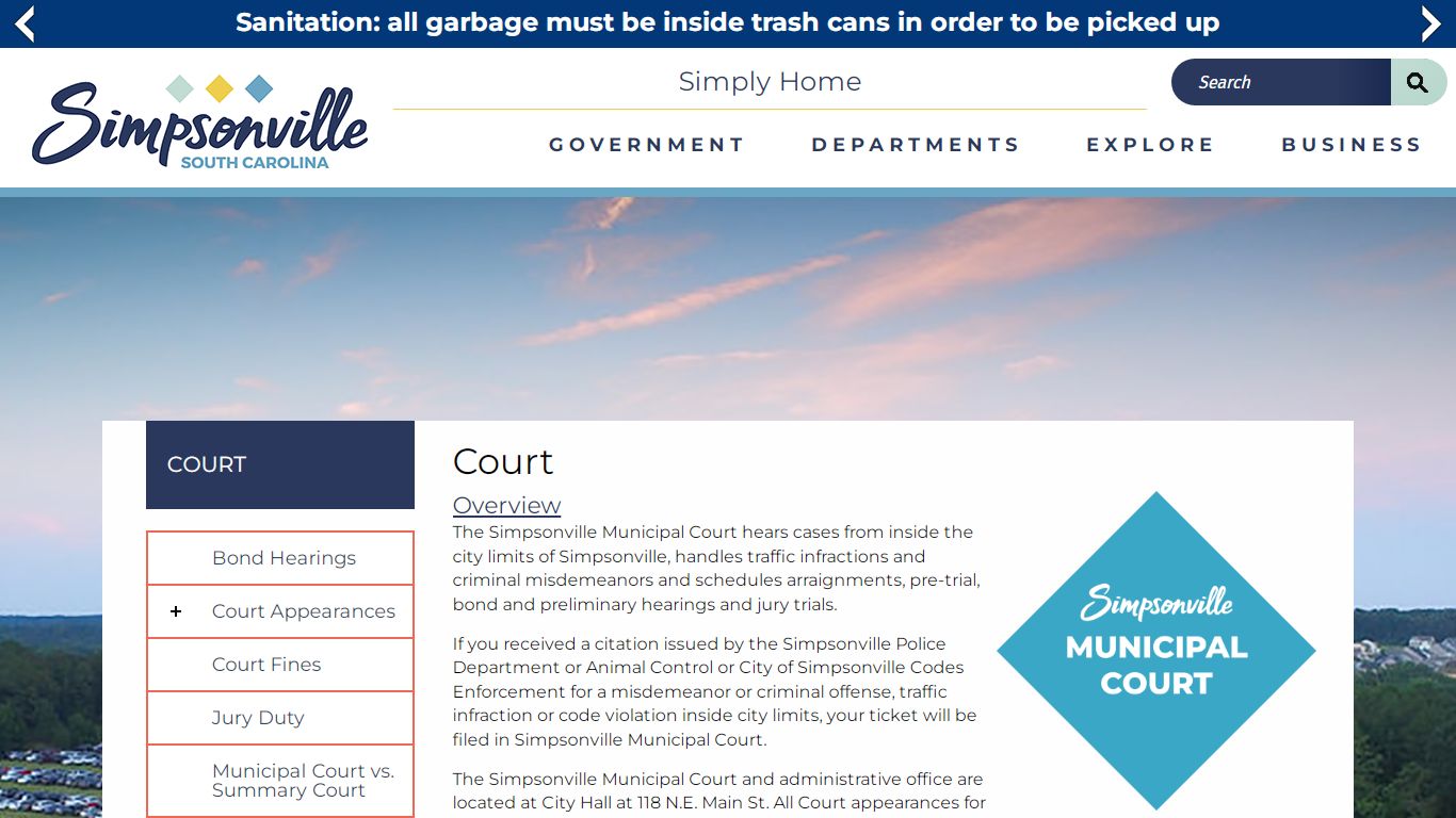 Court | Simpsonville South Carolina